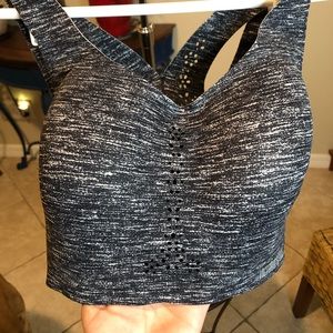 Victoria's Secret Black & White Space-Dye Sports Bra